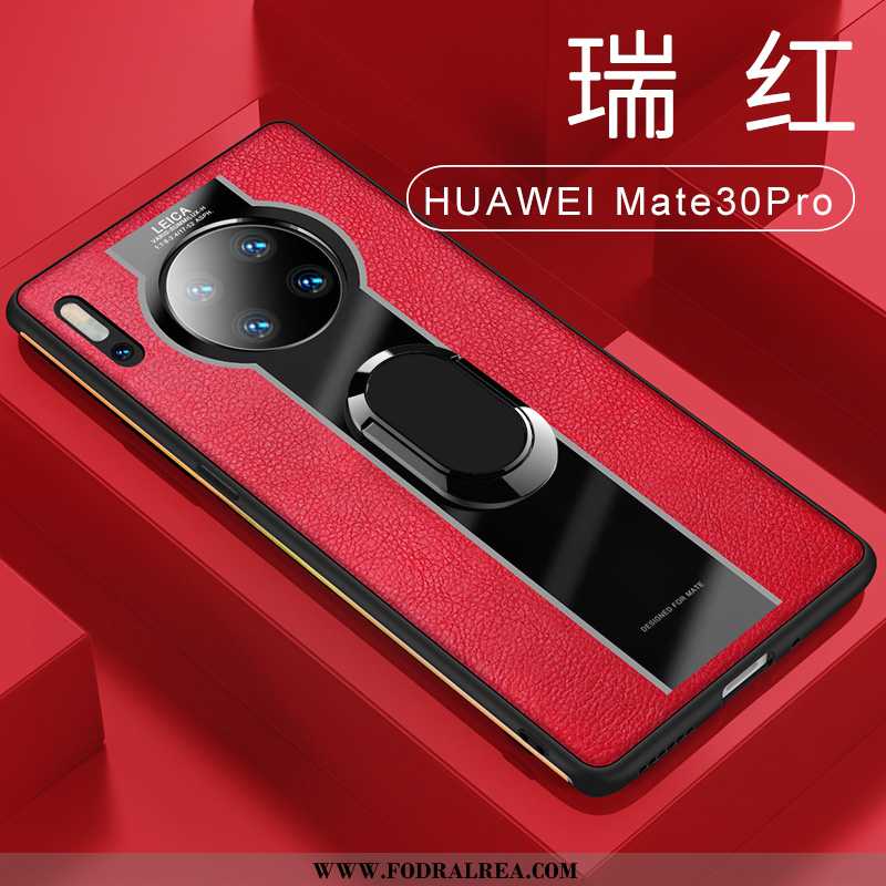 Skal Huawei Mate 30 Pro Läderfodral Tunn Magnetic, Fodral Huawei Mate 30 Pro Läder Bil Svarta