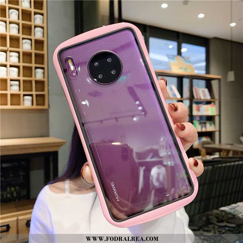 Skal Huawei Mate 30 Pro Transparent Mobil Telefon Vind, Fodral Huawei Mate 30 Pro Kreativa Par Rosa