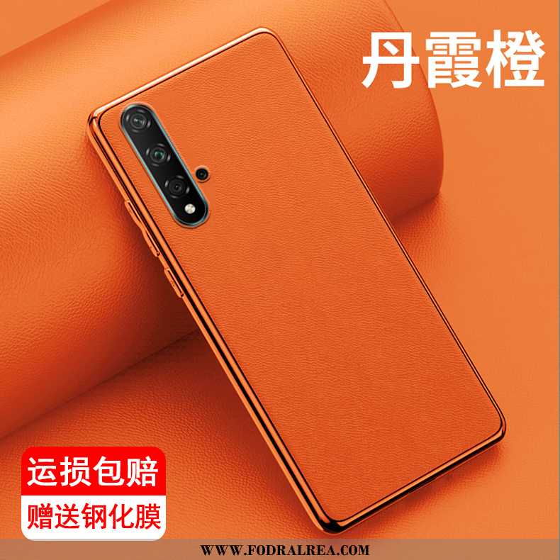 Skal Huawei Nova 5t Personlighet Läder Skal, Fodral Huawei Nova 5t Kreativa Mönster Orange