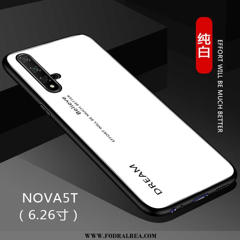 Skal Huawei Nova 5t Skydd Gradient Net Red, Fodral Huawei Nova 5t Glas Mobil Telefon Svarta