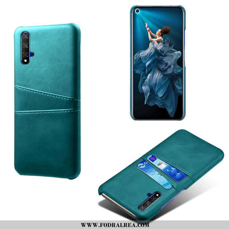 Skal Huawei Nova 5t Skydd Kvalitet Fodral, Fodral Huawei Nova 5t Läder Kort Grön