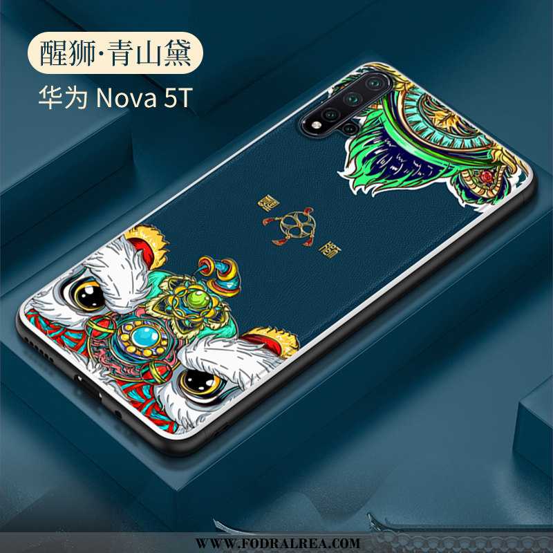 Skal Huawei Nova 5t Skydd Mobil Telefon Fodral, Fodral Huawei Nova 5t Kreativa Fallskydd Röd