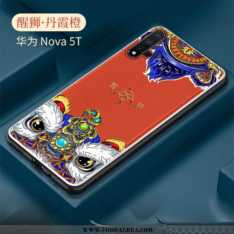 Skal Huawei Nova 5t Skydd Mobil Telefon Fodral, Fodral Huawei Nova 5t Kreativa Fallskydd Röd