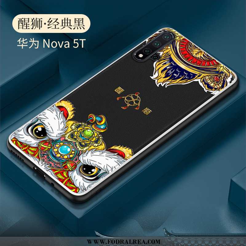 Skal Huawei Nova 5t Skydd Mobil Telefon Fodral, Fodral Huawei Nova 5t Kreativa Fallskydd Röd