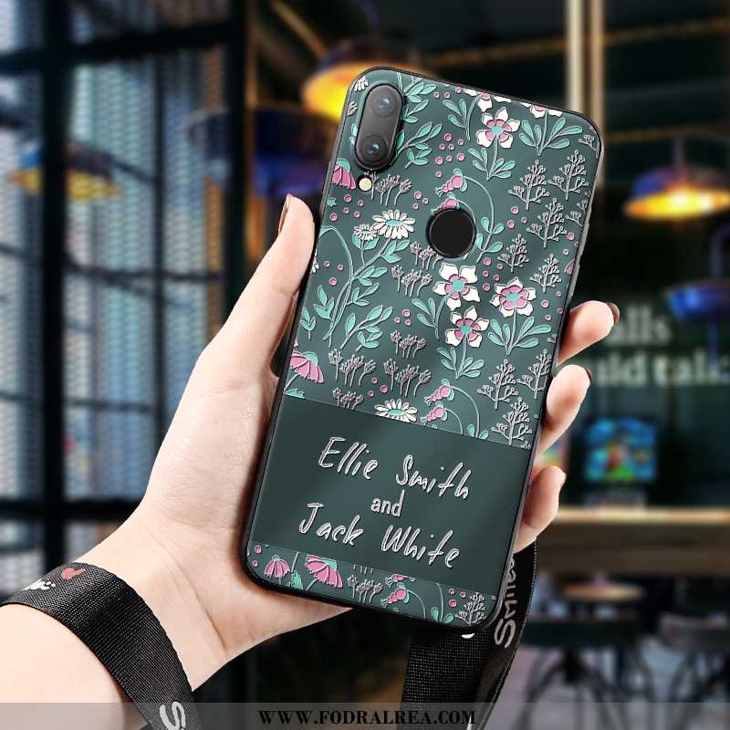 Skal Huawei P Smart 2020 Kreativa Fallskydd Blommor, Fodral Huawei P Smart 2020 Lättnad Tredimension