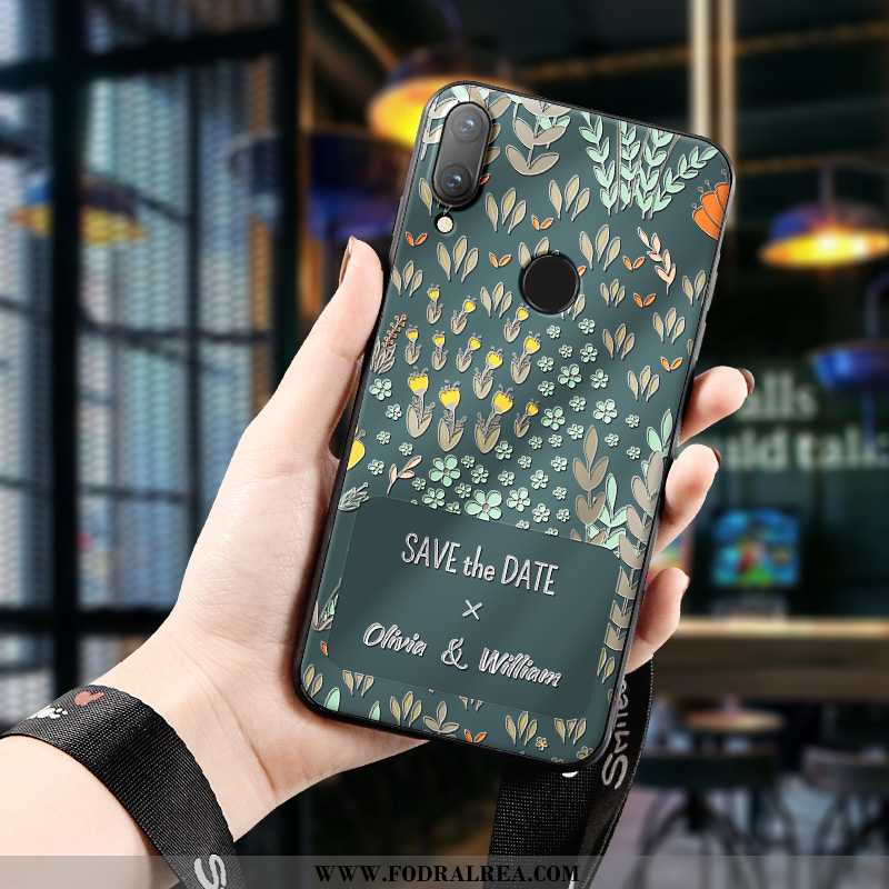 Skal Huawei P Smart 2020 Kreativa Fallskydd Blommor, Fodral Huawei P Smart 2020 Lättnad Tredimension