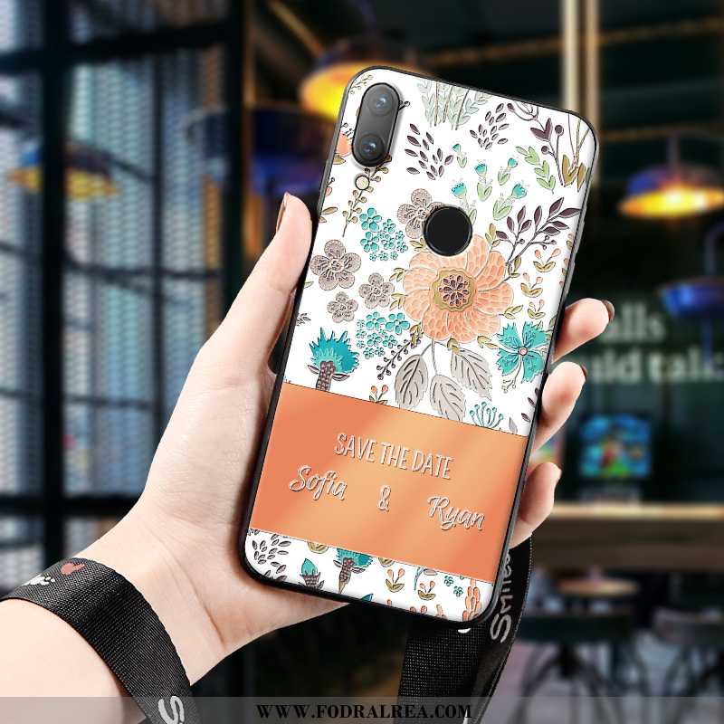 Skal Huawei P Smart 2020 Kreativa Fallskydd Blommor, Fodral Huawei P Smart 2020 Lättnad Tredimension