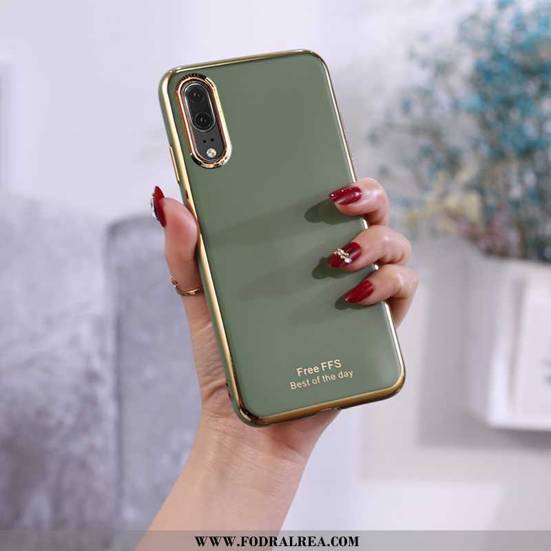 Skal Huawei P20 Kreativa Plating Solid Färg, Fodral Huawei P20 Mjuk Fallskydd Turkos