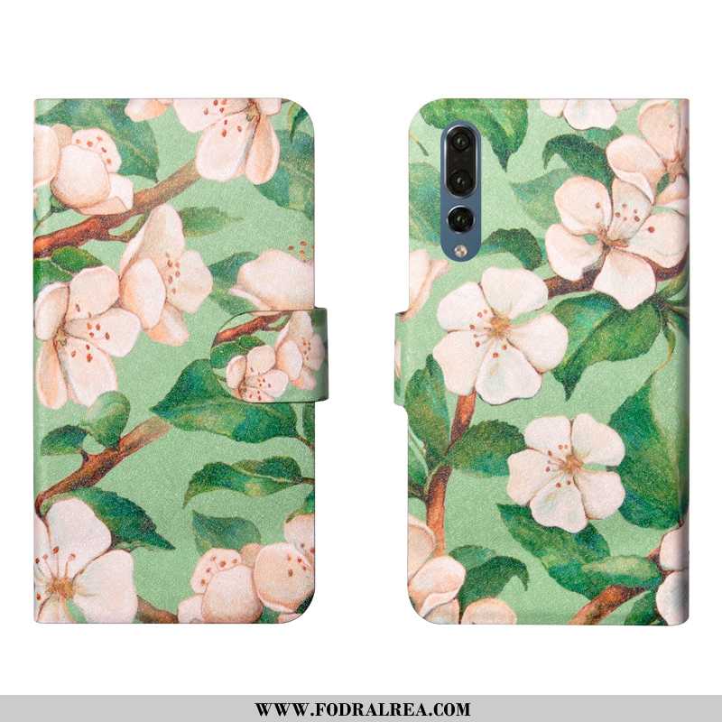 Skal Huawei P20 Pro Läderfodral All Inclusive Clamshell, Fodral Huawei P20 Pro Lyxiga Silikon Grön