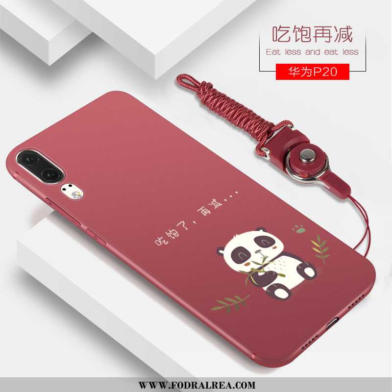 Skal Huawei P20 Silikon Net Red, Fodral Huawei P20 Nubuck Personlighet Röd