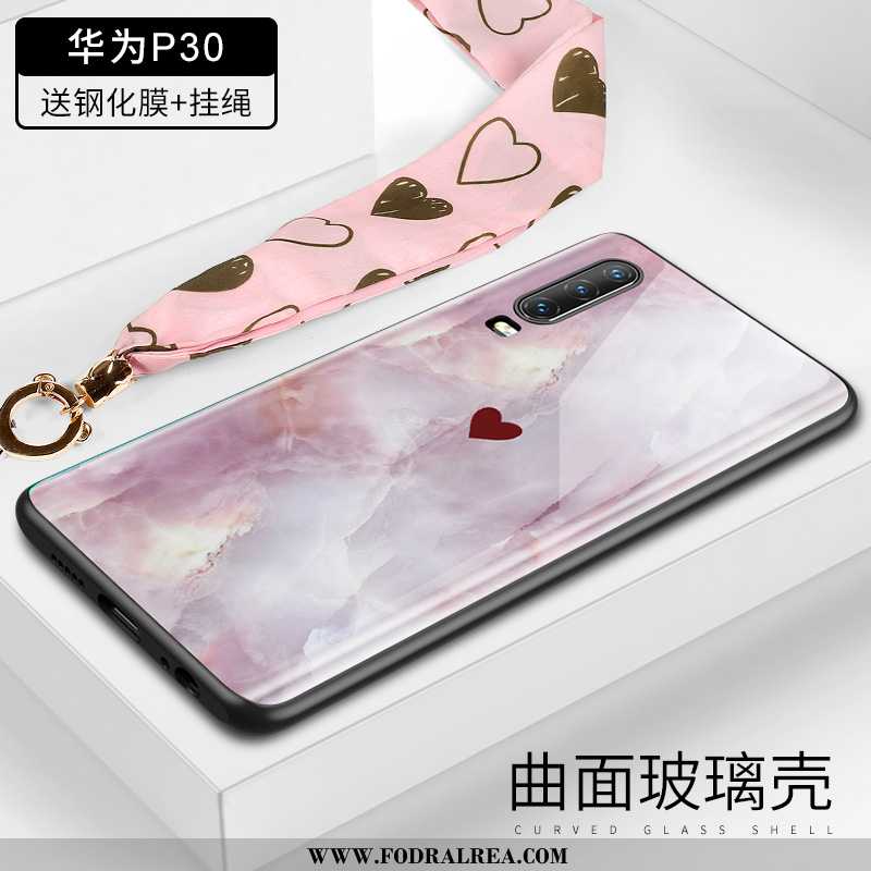 Skal Huawei P30 Kreativa Vind All Inclusive, Fodral Huawei P30 Hängande Nacke Fallskydd Rosa