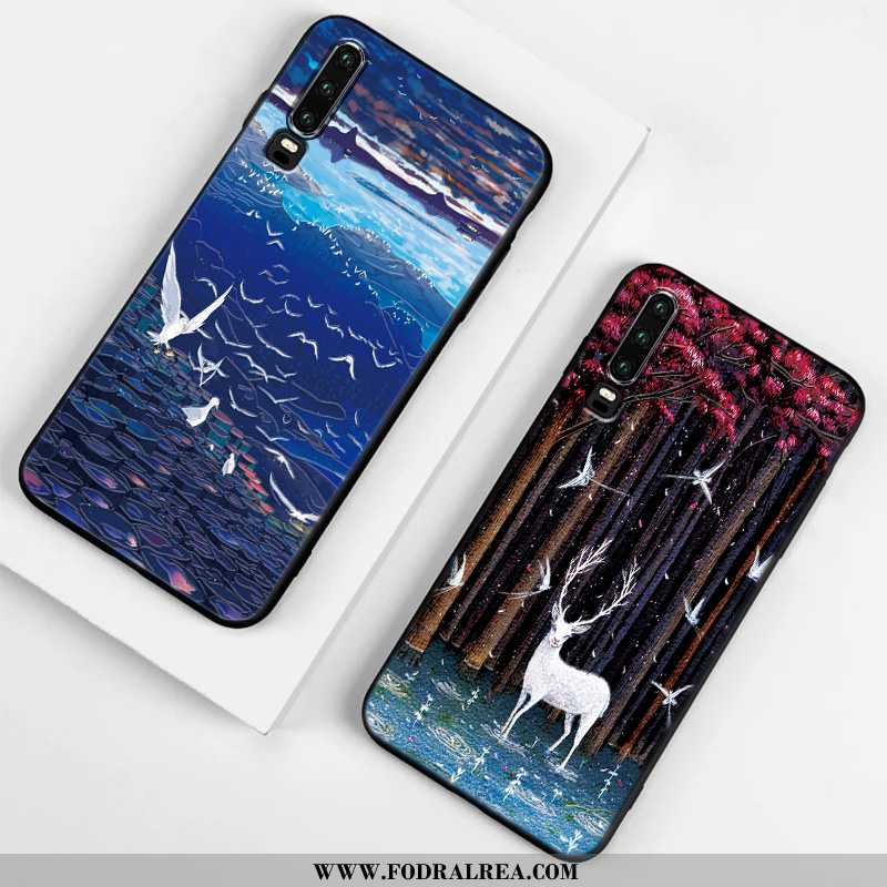 Skal Huawei P30 Nubuck Super, Fodral Huawei P30 Personlighet Par Svarta