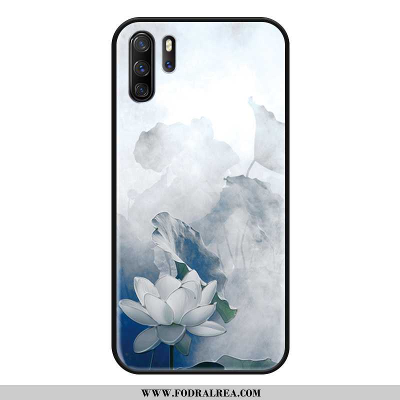 Skal Huawei P30 Pro Hängsmycken Fodral Bläck Målning, Huawei P30 Pro Lättnad Vit Vita