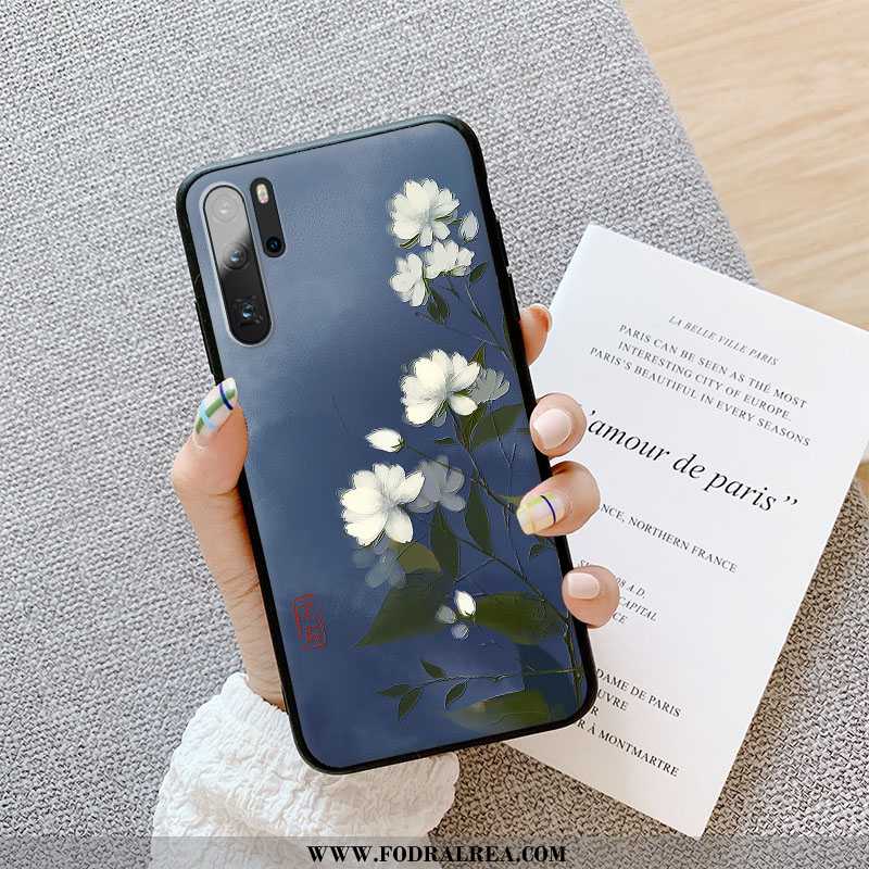 Skal Huawei P30 Pro Skydd Konst Högt Utbud, Fodral Huawei P30 Pro Nubuck Lättnad Grön