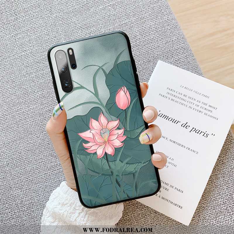 Skal Huawei P30 Pro Skydd Konst Högt Utbud, Fodral Huawei P30 Pro Nubuck Lättnad Grön