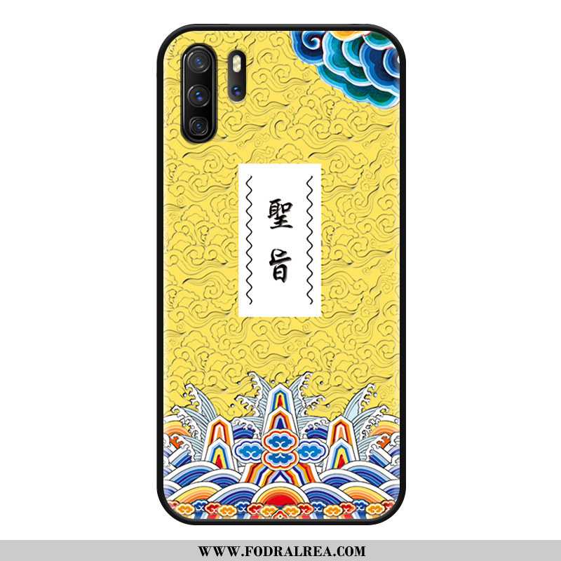 Skal Huawei P30 Pro Skydd Lättnad Roliga, Fodral Huawei P30 Pro Nubuck Röd