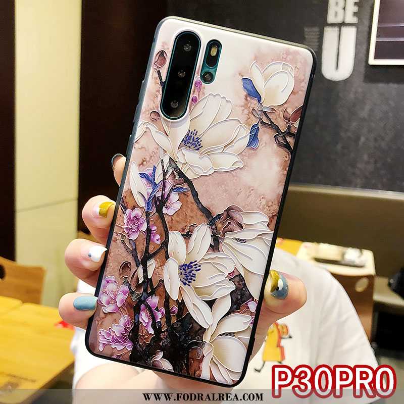 Skal Huawei P30 Pro Trend Skydd Röd, Fodral Huawei P30 Pro Silikon Hängande Nacke Rosa