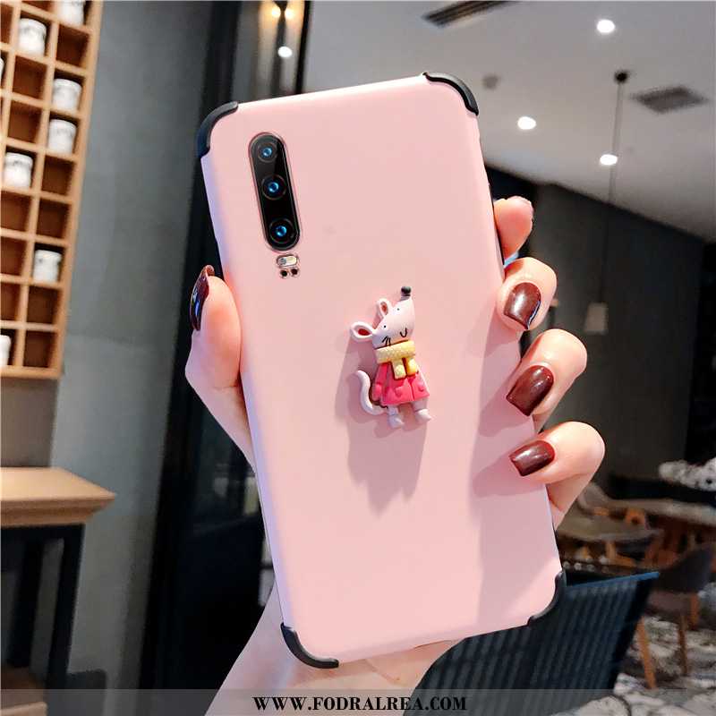 Skal Huawei P30 Silikon Liten Personlighet, Fodral Huawei P30 Skydd Rosa