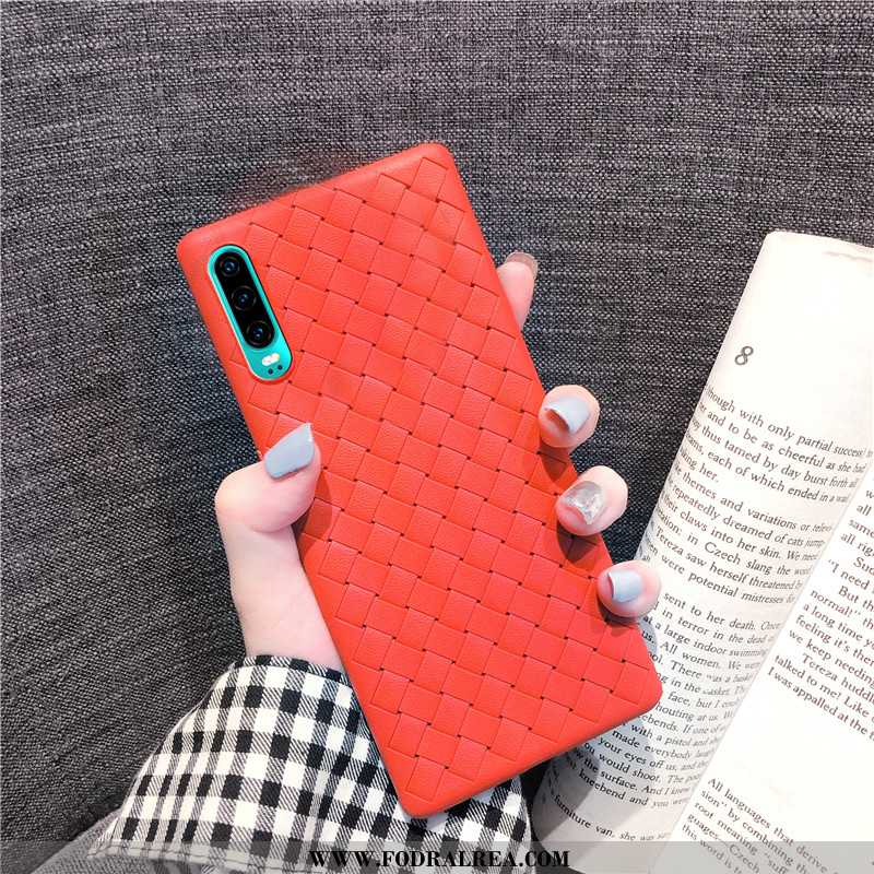 Skal Huawei P30 Skydd Fodral All Inclusive, Huawei P30 Nubuck Andningsbar Röd