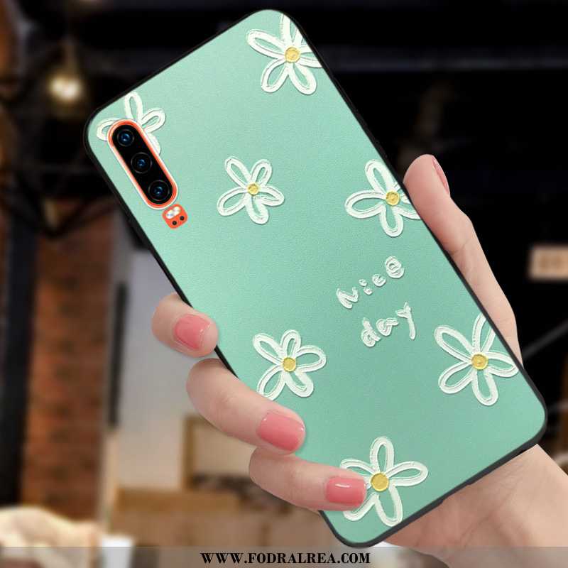 Skal Huawei P30 Vacker Nubuck Kyla, Fodral Huawei P30 Tunn Ny Röd