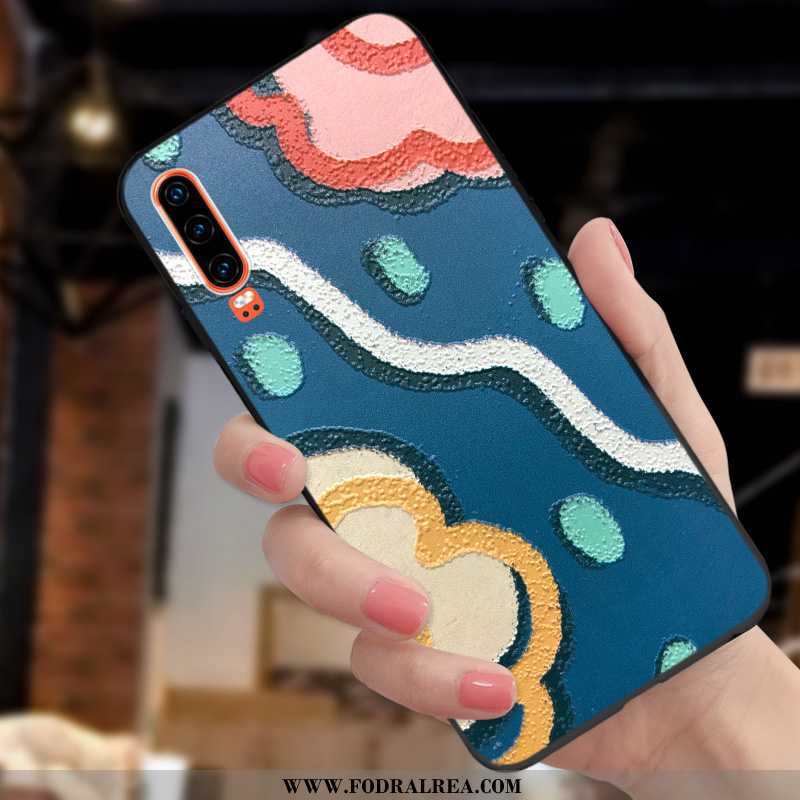 Skal Huawei P30 Vacker Nubuck Kyla, Fodral Huawei P30 Tunn Ny Röd