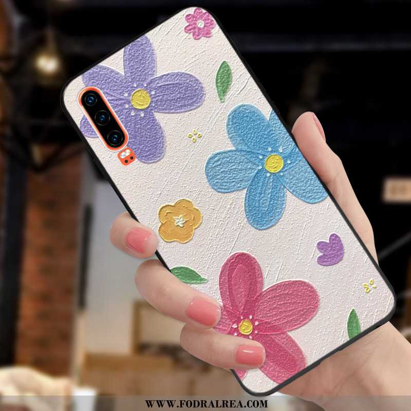 Skal Huawei P30 Vacker Nubuck Kyla, Fodral Huawei P30 Tunn Ny Röd