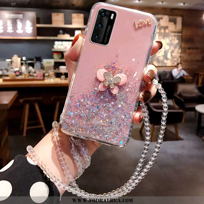 Skal Huawei P40 Kreativa Pulver Härdning, Fodral Huawei P40 Mjuk All Inclusive Rosa