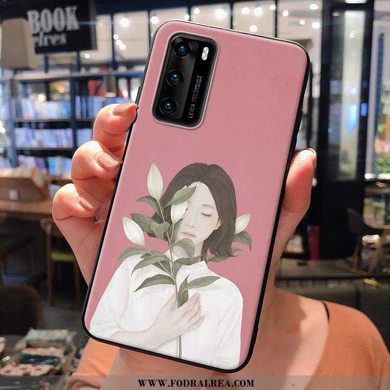 Skal Huawei P40 Mjuk Rosa, Fodral Huawei P40 Silikon Mobil Telefon Rosa