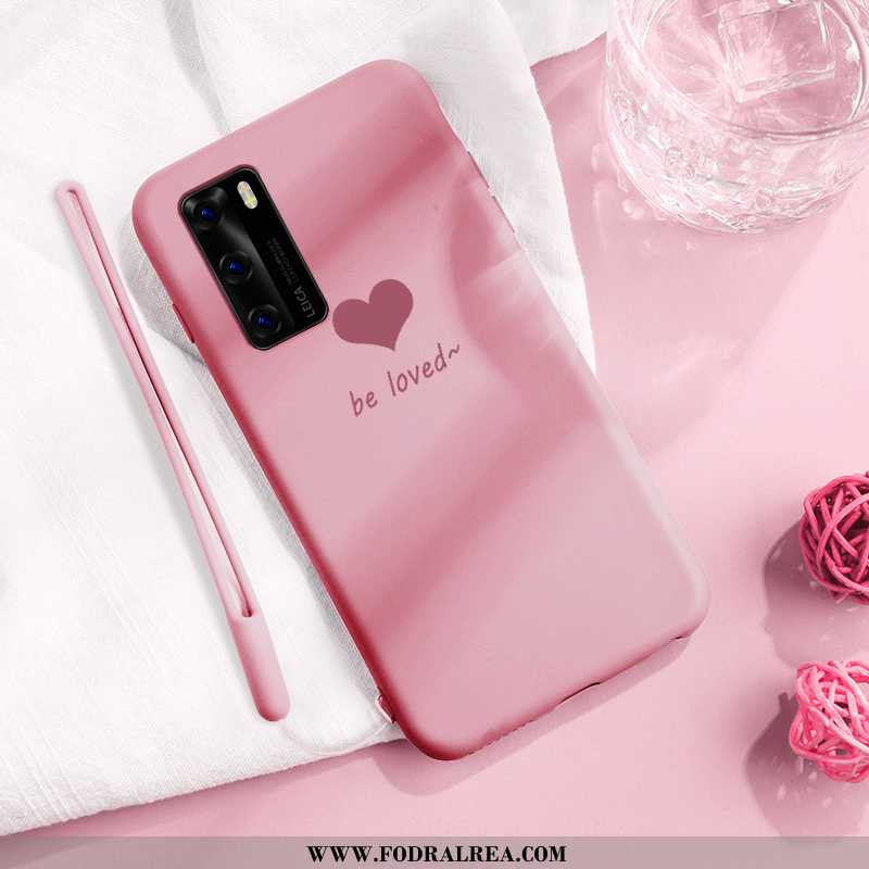 Skal Huawei P40 Personlighet Tunn Skydd, Fodral Huawei P40 Kreativa Silikon Rosa