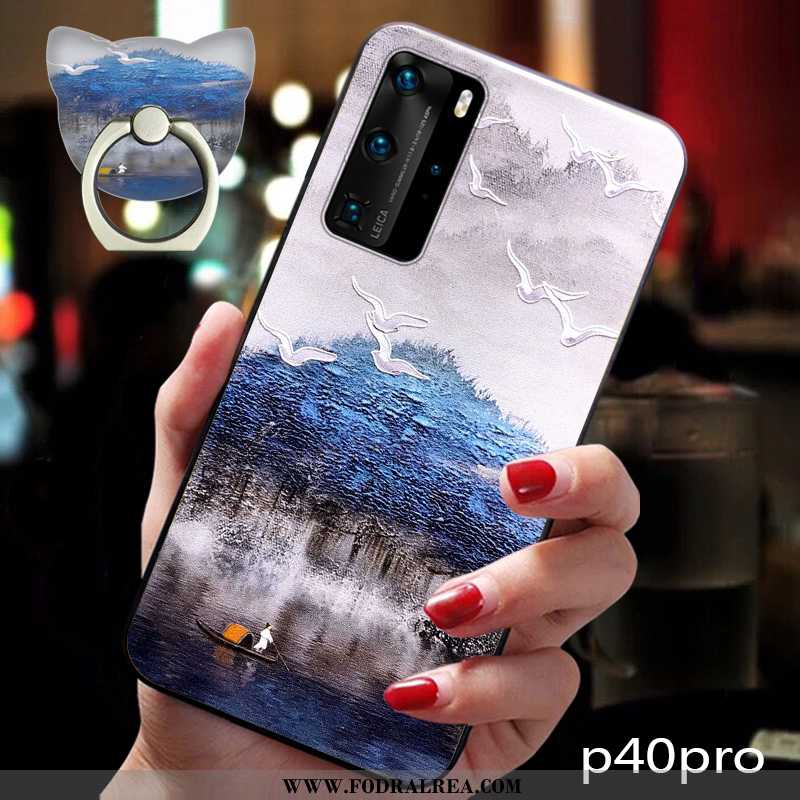 Skal Huawei P40 Pro Mjuk Mobil Telefon All Inclusive, Fodral Huawei P40 Pro Silikon Mörkblå