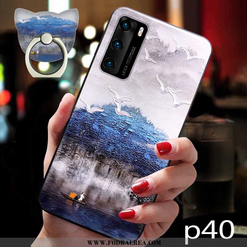 Skal Huawei P40 Pro Mjuk Mobil Telefon All Inclusive, Fodral Huawei P40 Pro Silikon Mörkblå