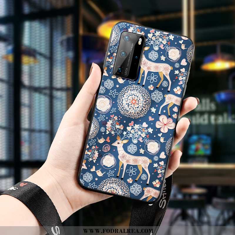 Skal Huawei P40 Pro Silikon Nubuck Tredimensionell, Fodral Huawei P40 Pro Skydd Högt Utbud Grön