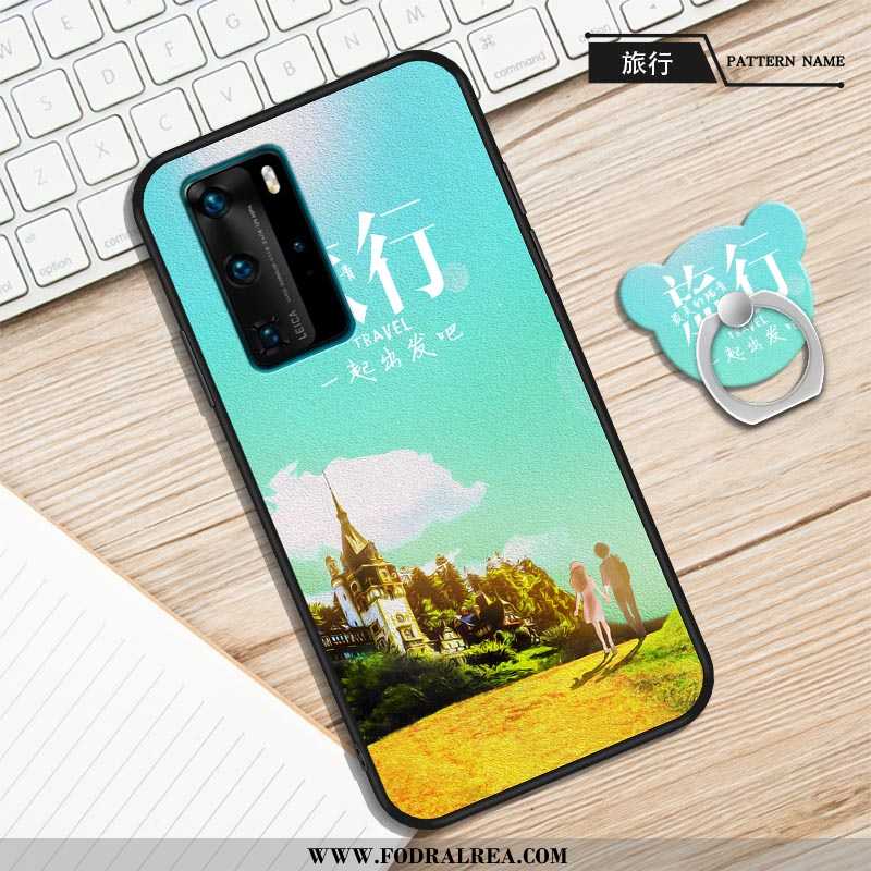 Skal Huawei P40 Skydd All Inclusive Mjuk, Fodral Huawei P40 Personlighet Ring Lila