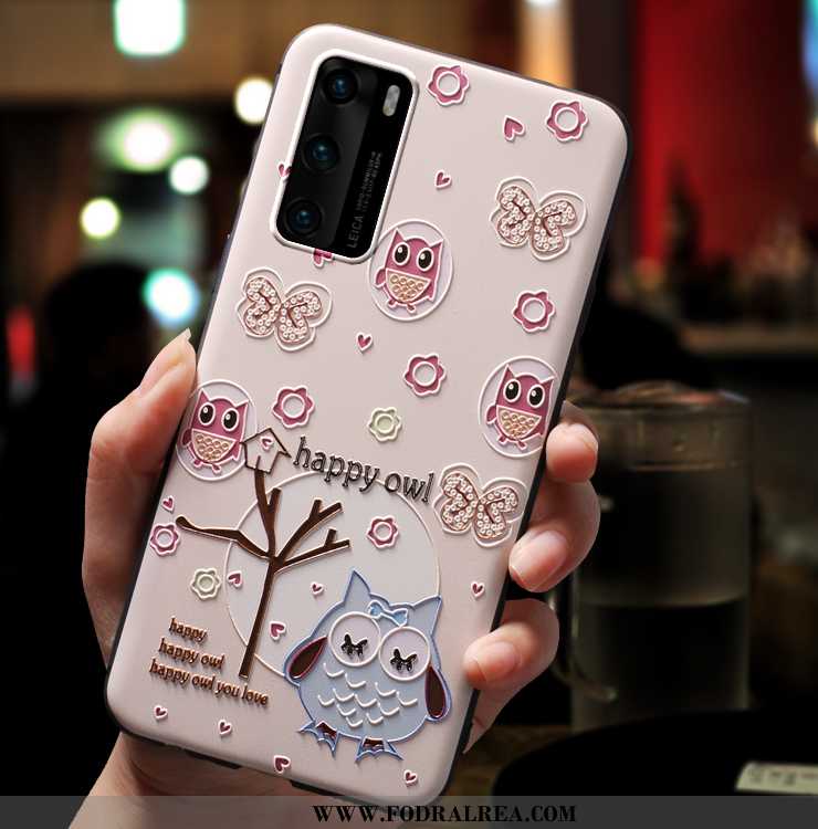 Skal Huawei P40 Tunn Mobil Telefon Skydd, Fodral Huawei P40 Mjuk Nubuck Rosa