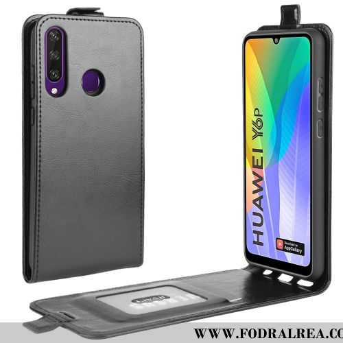 Skal Huawei Y6p Skydd Clamshell Röd, Fodral Huawei Y6p Plånbok Röd