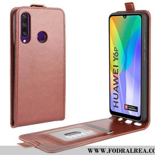 Skal Huawei Y6p Skydd Clamshell Röd, Fodral Huawei Y6p Plånbok Röd