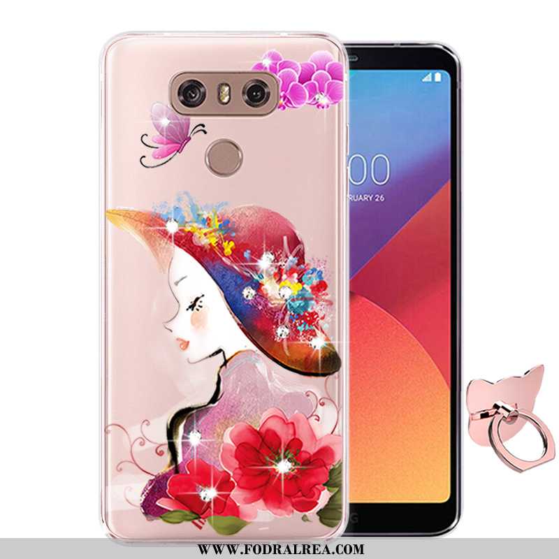 Skal Lg G6 Tecknat Fodral Fallskydd, Lg G6 Mjuk Mobil Telefon Rosa