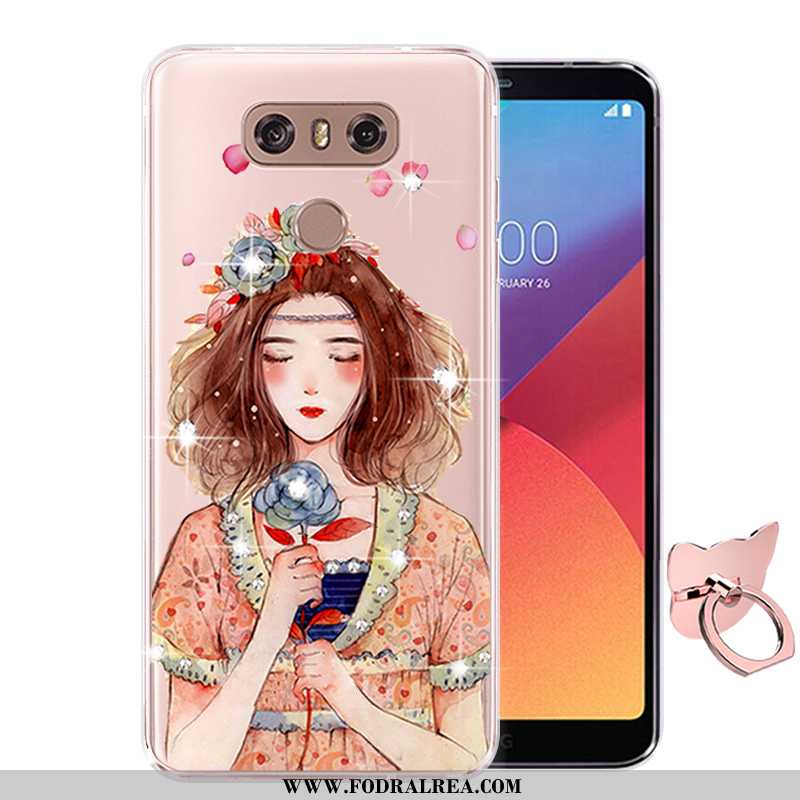 Skal Lg G6 Tecknat Fodral Fallskydd, Lg G6 Mjuk Mobil Telefon Rosa