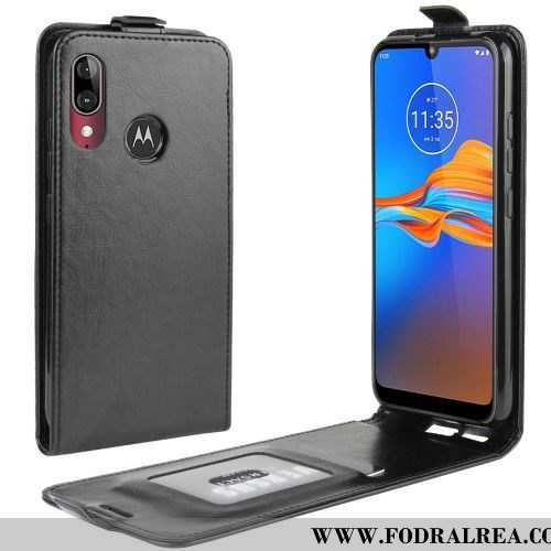 Skal Moto E6 Plus Skydd Business Röd, Fodral Moto E6 Plus Läderfodral Mobil Telefon Röd