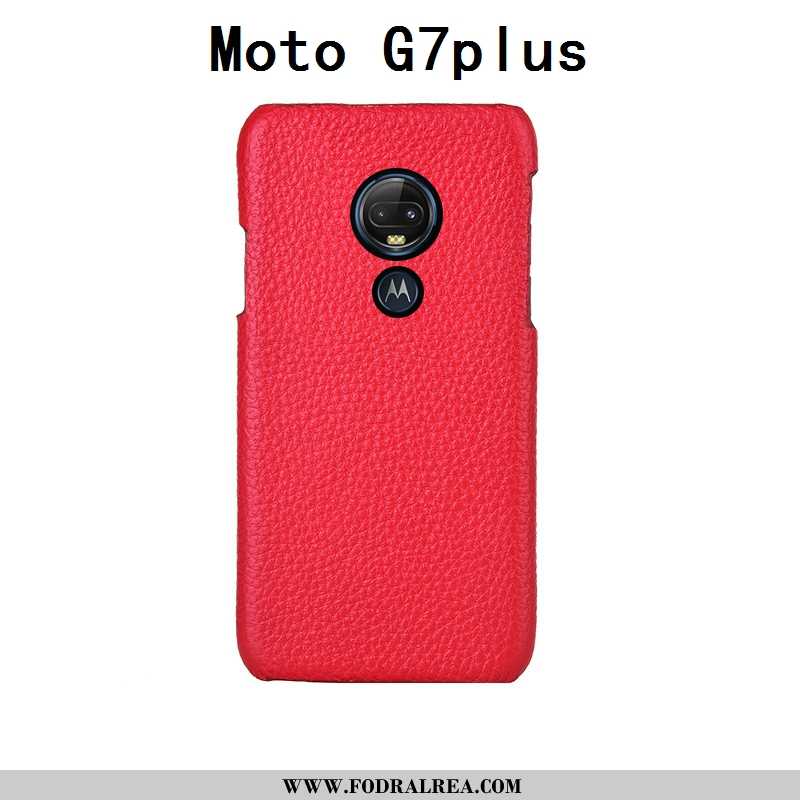 Skal Moto G7 Plus Personlighet Bakre Omslag Mode, Fodral Moto G7 Plus Kreativa Lyxiga Röd