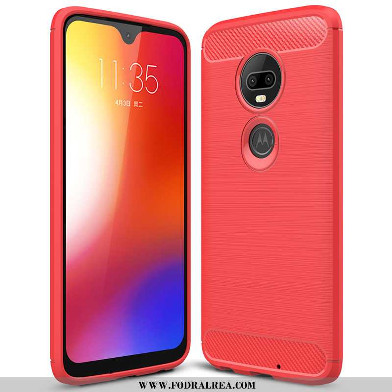 Skal Moto G7 Plus Silikon Ny Mobil Telefon, Fodral Moto G7 Plus Skydd Kostfiber Svarta