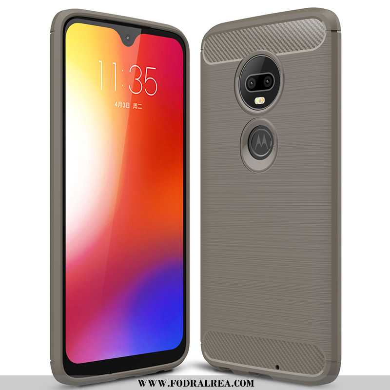 Skal Moto G7 Plus Silikon Ny Mobil Telefon, Fodral Moto G7 Plus Skydd Kostfiber Svarta