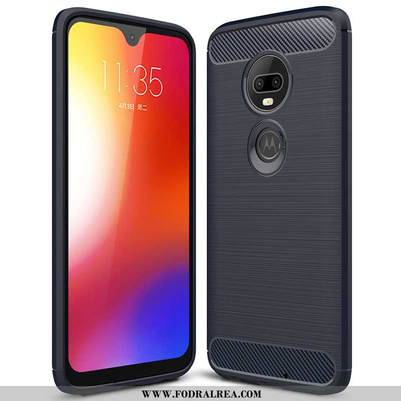 Skal Moto G7 Plus Silikon Ny Mobil Telefon, Fodral Moto G7 Plus Skydd Kostfiber Svarta