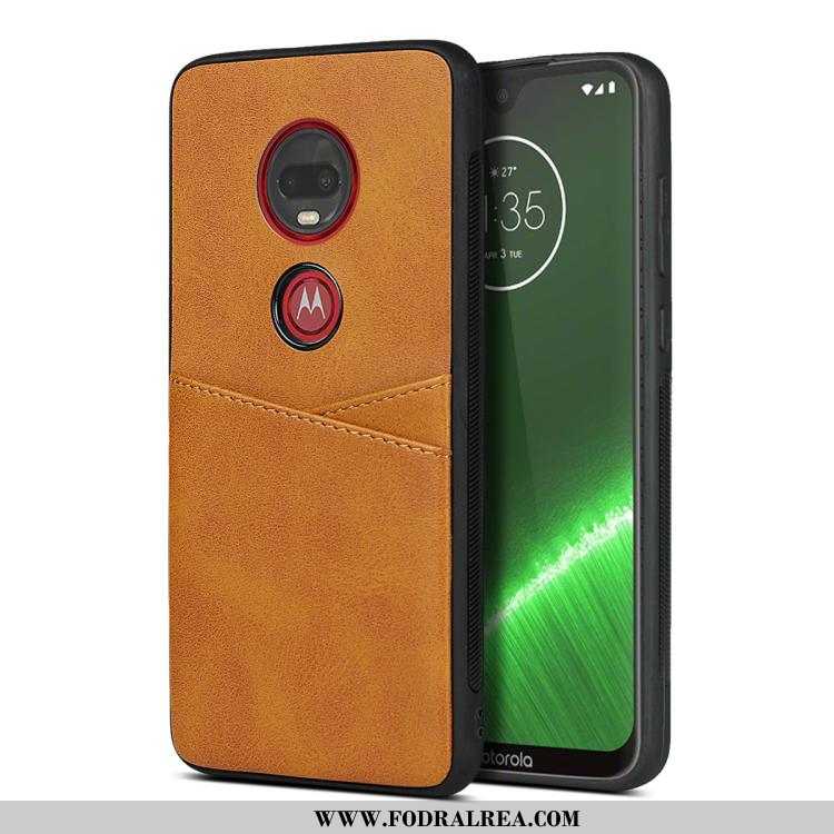 Skal Moto G7 Plus Skydd Fodral Kort, Moto G7 Plus Mjuk Mobil Telefon Gul