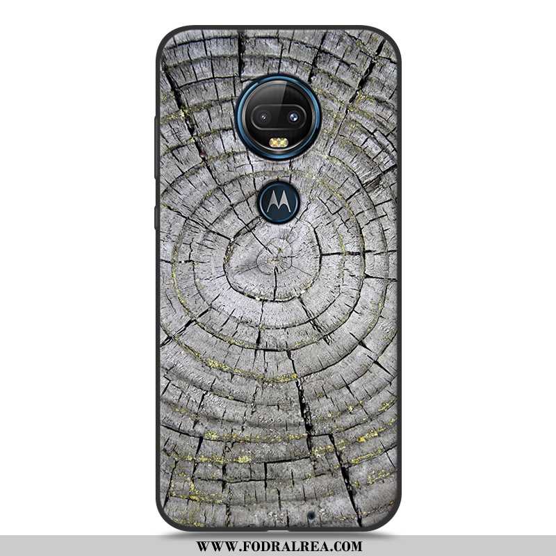 Skal Moto G7 Plus Wood Vit Fodral, Fodral Moto G7 Plus Mjuk Skydd Vita