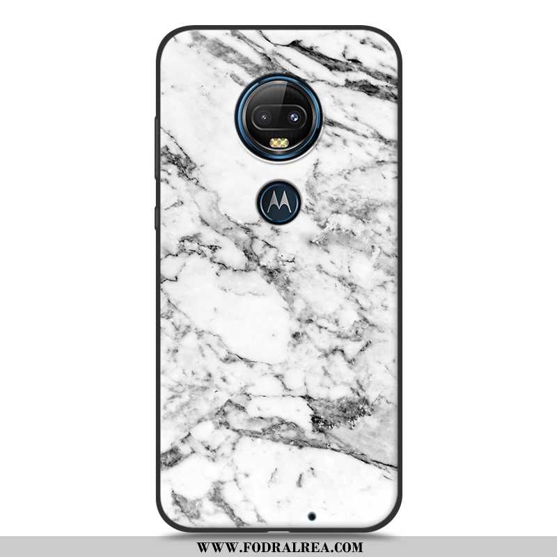 Skal Moto G7 Plus Wood Vit Fodral, Fodral Moto G7 Plus Mjuk Skydd Vita