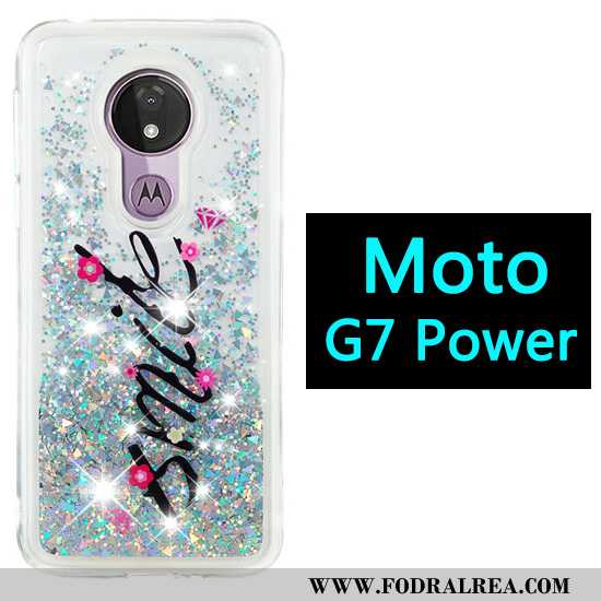 Skal Moto G7 Power Tecknat Mobil Telefon Purpur, Fodral Moto G7 Power Fallskydd Kvicksand Lila