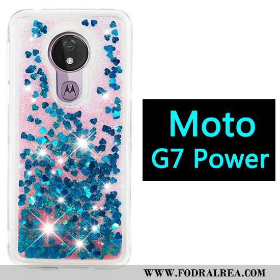 Skal Moto G7 Power Tecknat Mobil Telefon Purpur, Fodral Moto G7 Power Fallskydd Kvicksand Lila