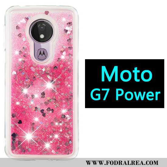 Skal Moto G7 Power Tecknat Mobil Telefon Purpur, Fodral Moto G7 Power Fallskydd Kvicksand Lila