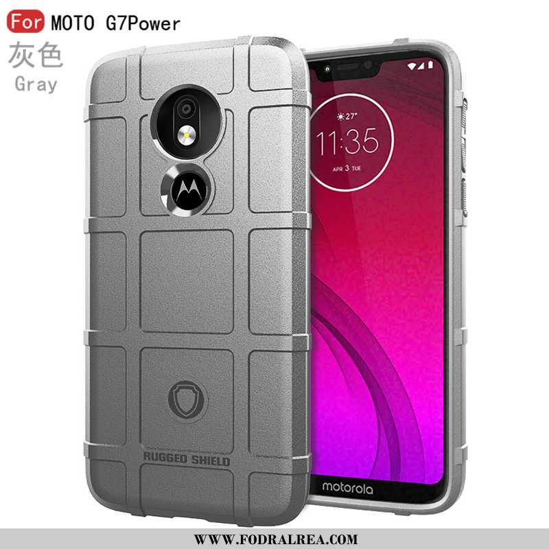 Skal Moto G7 Power Trend Hemming Mobil Telefon, Fodral Moto G7 Power Mjuk Fallskydd Svarta